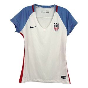 Nike White Blue Team USA Short Sleeve Soccer Jersey | Size M